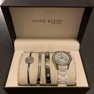 Anne Klein Watch and Bangle Set